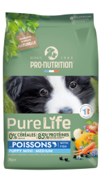 2024 new Pure Life Dog PUPPY MINI MEDIUM with Fish 2 kg - Пълноценна храна за подрастващи кучета от дребни и средни породи, под 15 месеца, под 25 кг. С риба. Също подходяща и за женски кучета в края на бременността или в периода на кърмене. Произведена въ
