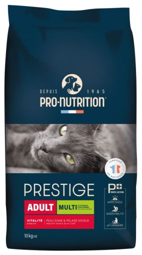 PRESTIGE CAT ADULT MULTI С ПTИЧЕ И ЗЕЛЕНЧУЦИ 10 kg - Пълноценна храна за пораснали котки. Произведена във Франция.