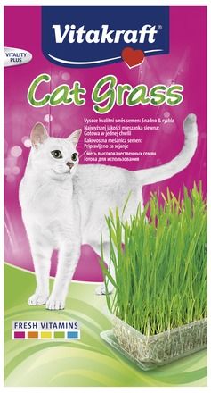 СЕМЕНЦА ЗА ПОСАЖДАНЕ НА КОТЕШКА ТРЕВА Висококачествена смес от семена за засаждане в почвена смес за цветя, Vitakraft