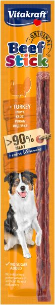 Лакомства за кучета - Vitakraft Beef Stick Pute - Саламена пръчица с пуешко месо